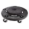 Rubbermaid Commercial Brute Round Twist On/Off Dolly, 250 lb Capacity, 18dia x 6.63h, Black FG264000BLA - alternate 1